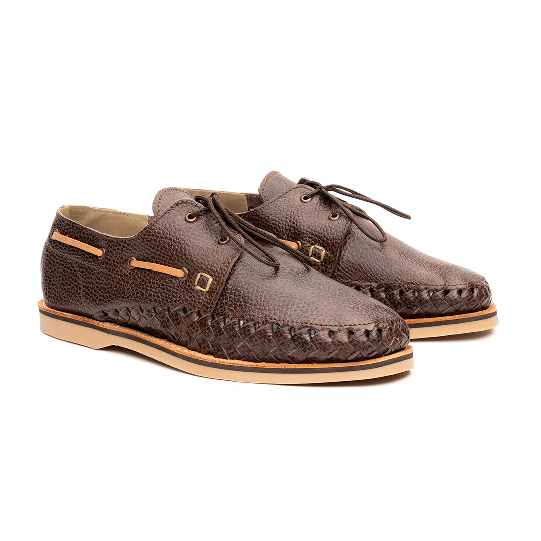Huarache Allende hecho en piel floter cafe | MR008 - Imagen 2