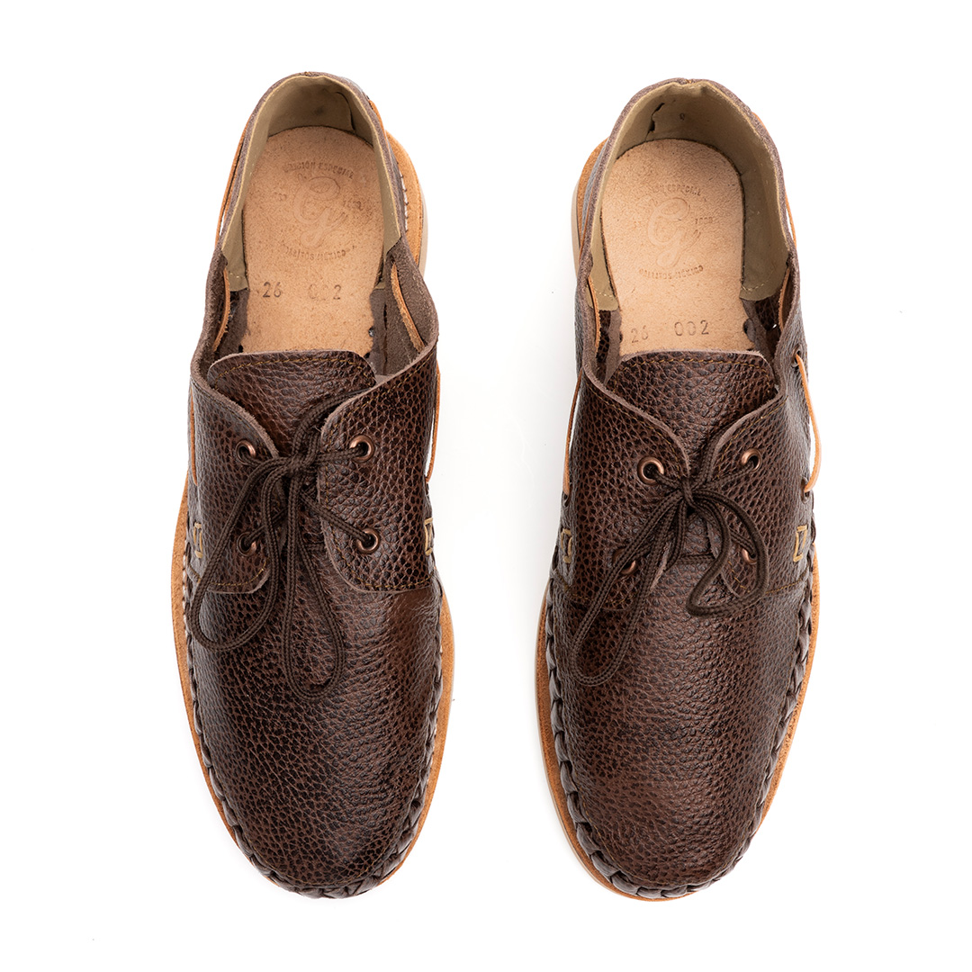 Huarache Allende hecho en piel floter cafe | MR008 - Imagen 5