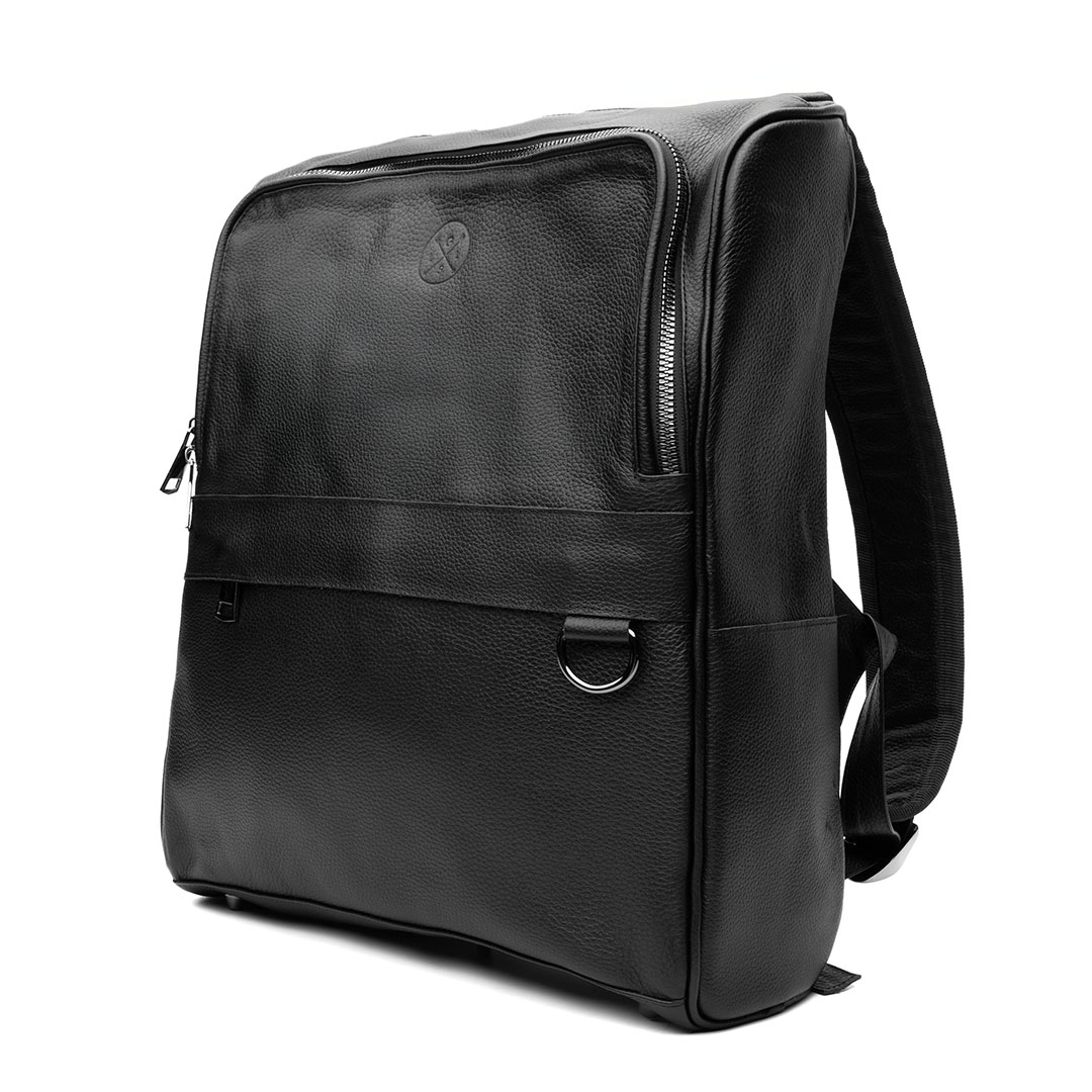 Back Pack Mexicali en piel floter negro | BP101 - Imagen 3