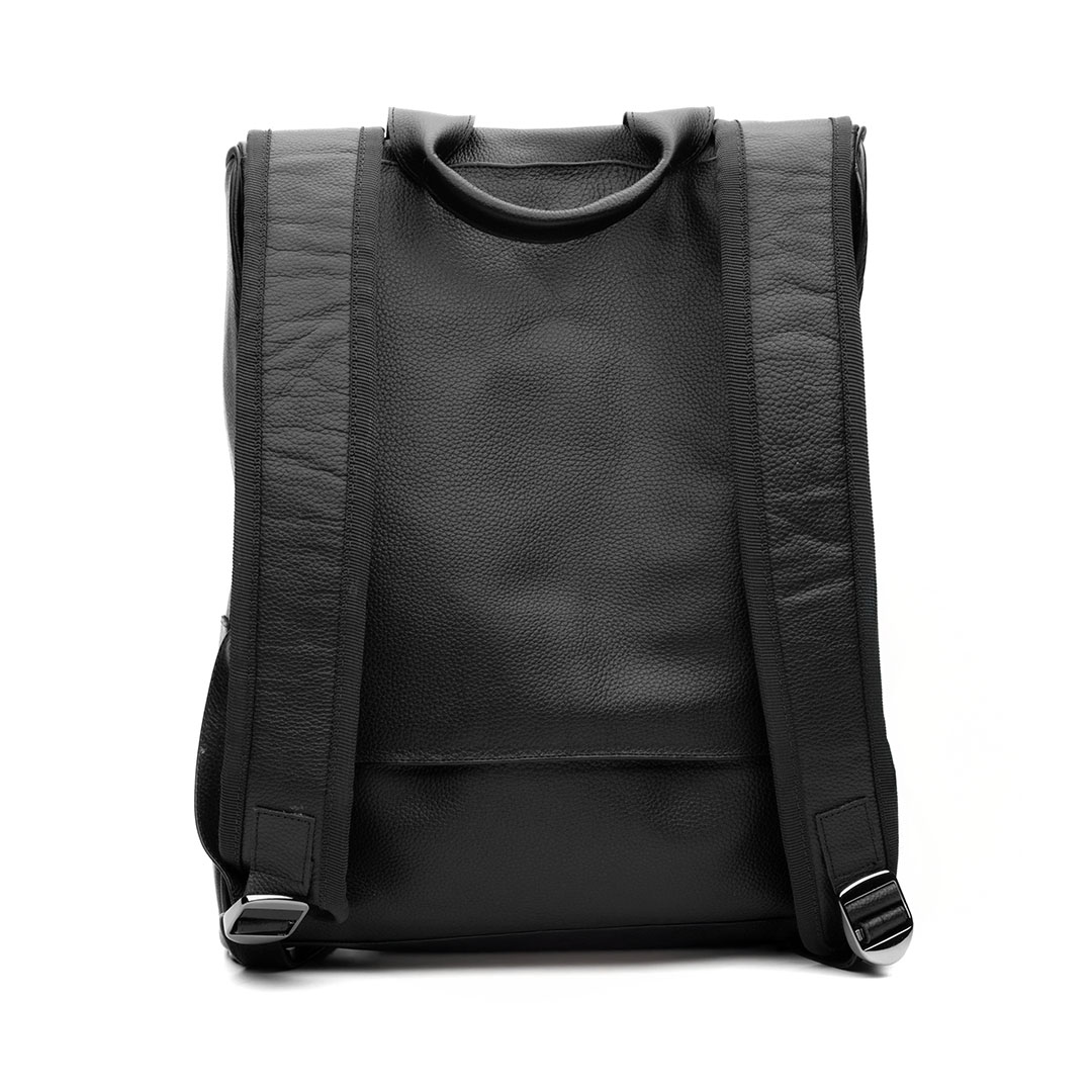 Back Pack Mexicali en piel floter negro | BP101 - Imagen 2