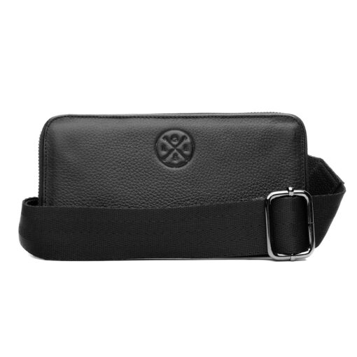 Cartera mini Madrid premium en piel tipo floter negra | CP051