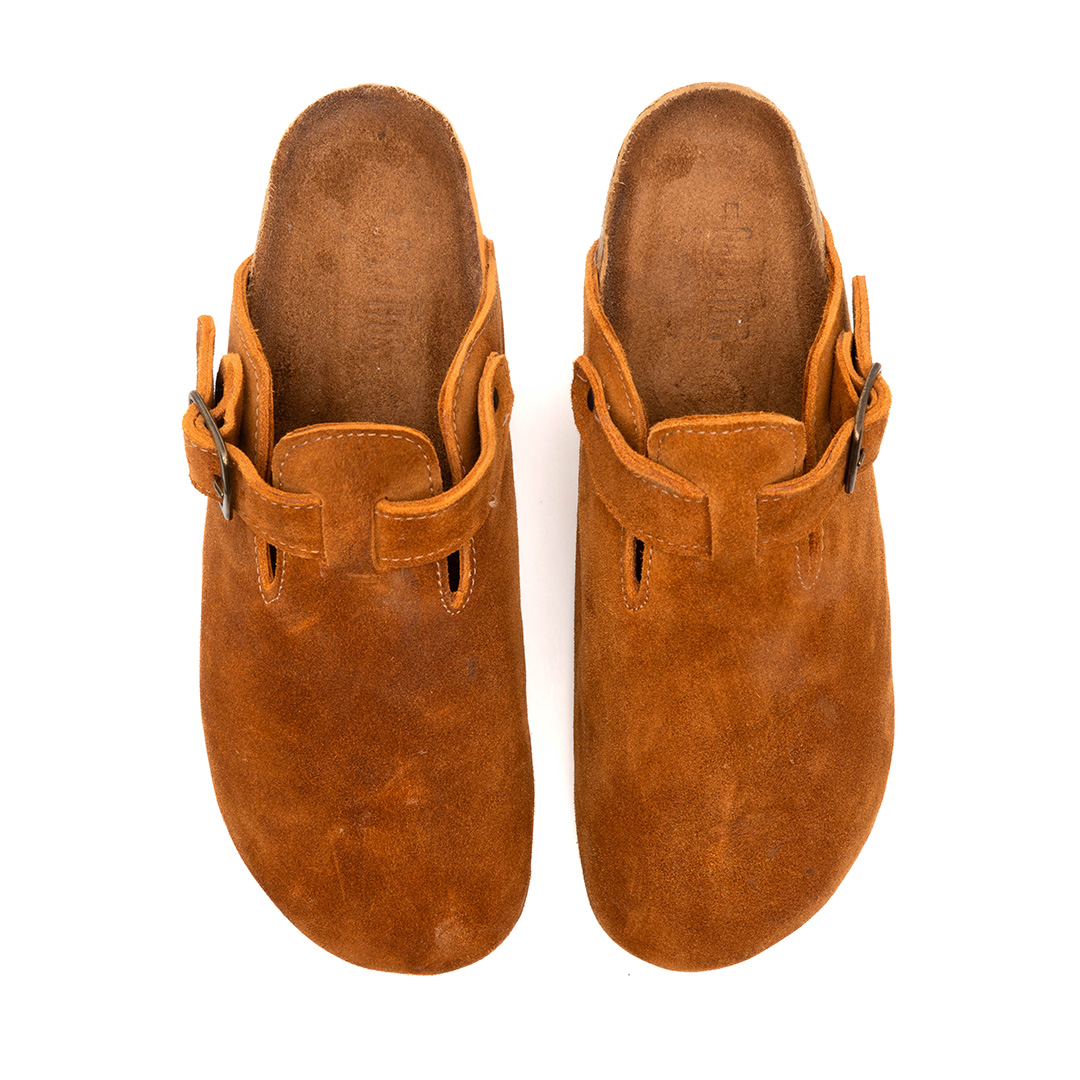 Sueco para caballero MILPA en piel gamuza color chesnut | MP003 - Imagen 4