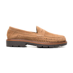 Huarache Mérida en piel gamuza capuchino | MD015