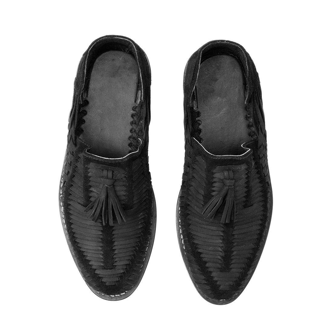 Huarache BRAVO en piel gamuza|napa y suela en cuero | AC102 - Imagen 4