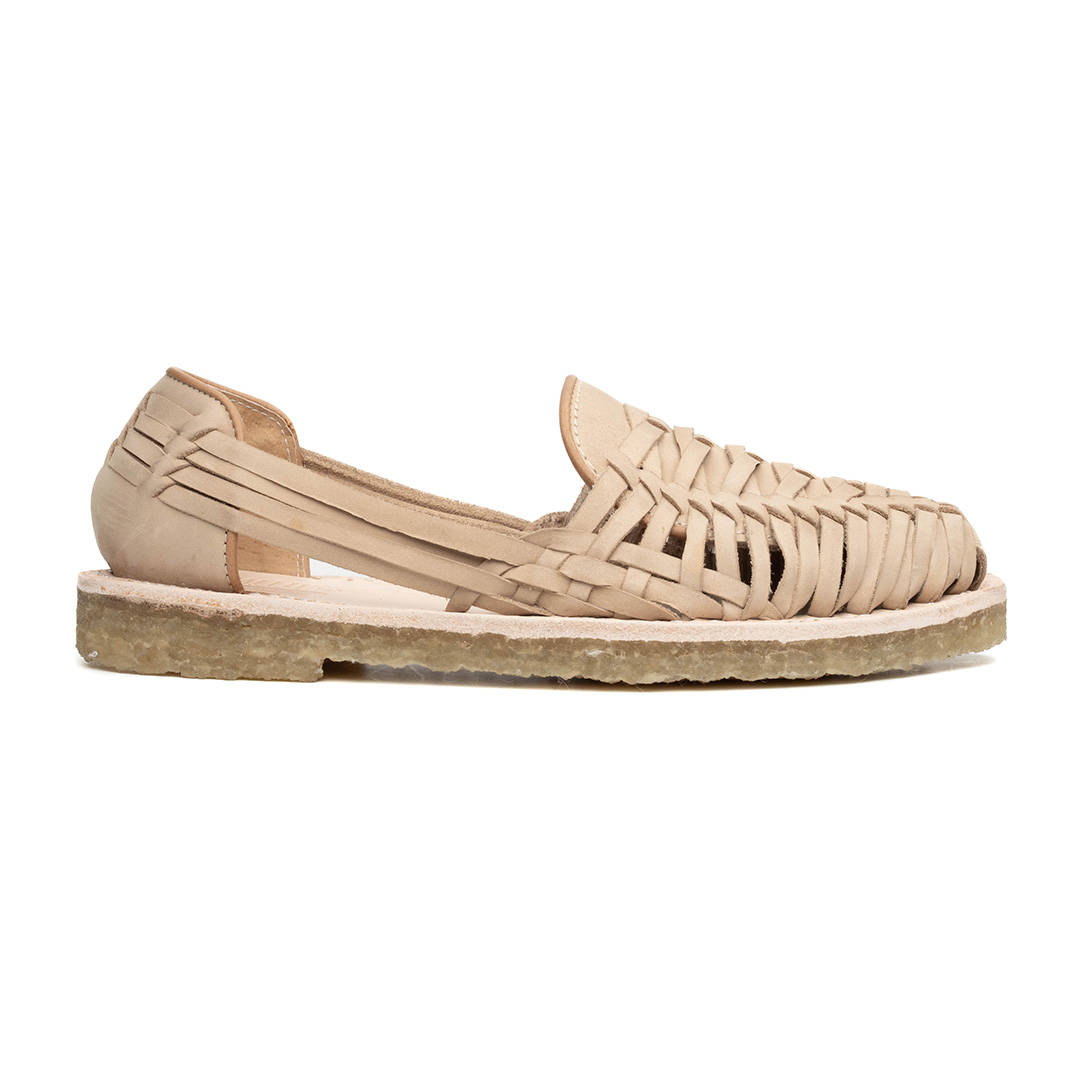 Huarache OAXACA en piel nobuck arena y suela en crepe original | AC104