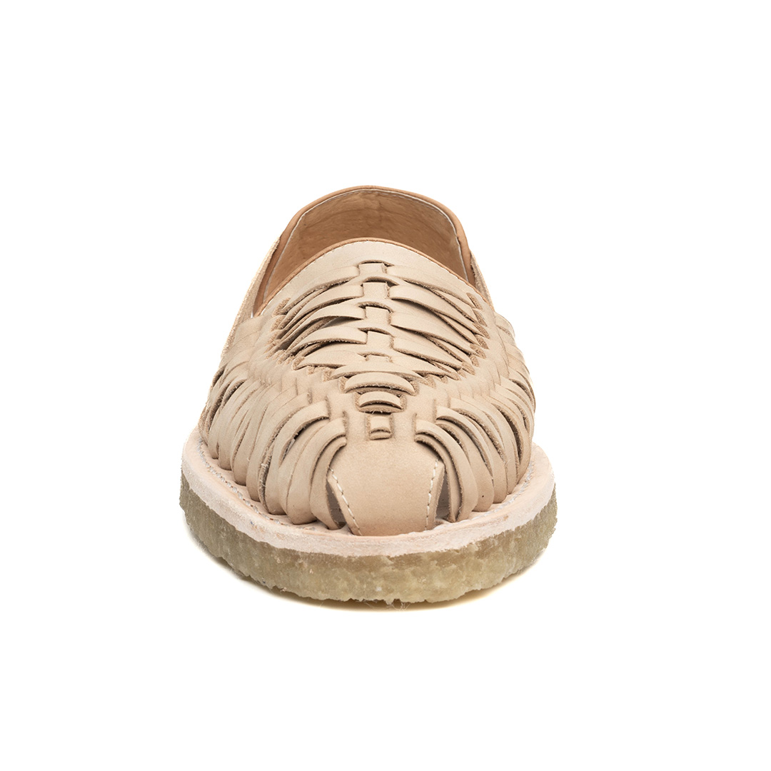 Huarache OAXACA en piel nobuck arena y suela en crepe original | AC104 - Imagen 5