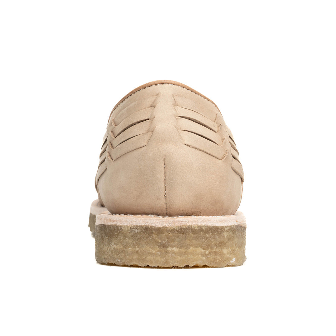 Huarache OAXACA en piel nobuck arena y suela en crepe original | AC104 - Imagen 7