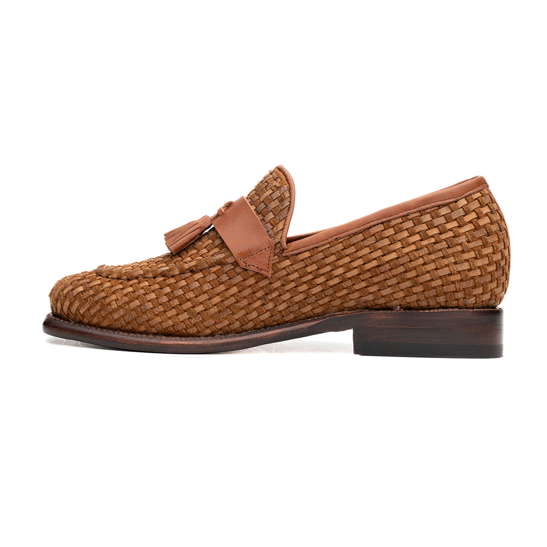 Zapato Loafer en piel tipo petatillo gamuza cafe | AC105 - Imagen 4