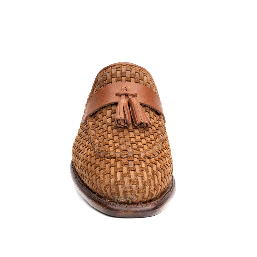 Zapato Loafer en piel tipo petatillo gamuza cafe | AC105 - Imagen 5