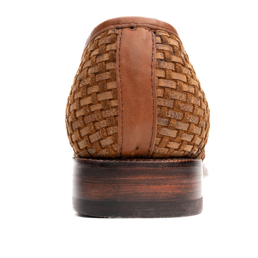Zapato Loafer en piel tipo petatillo gamuza cafe | AC105 - Imagen 8