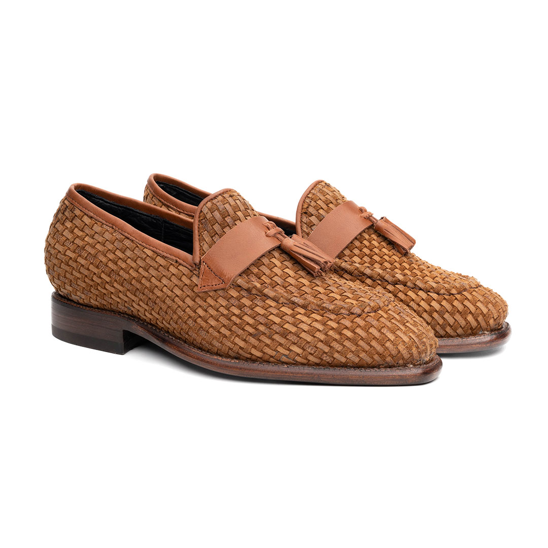 Zapato Loafer en piel tipo petatillo gamuza cafe | AC105 - Imagen 2