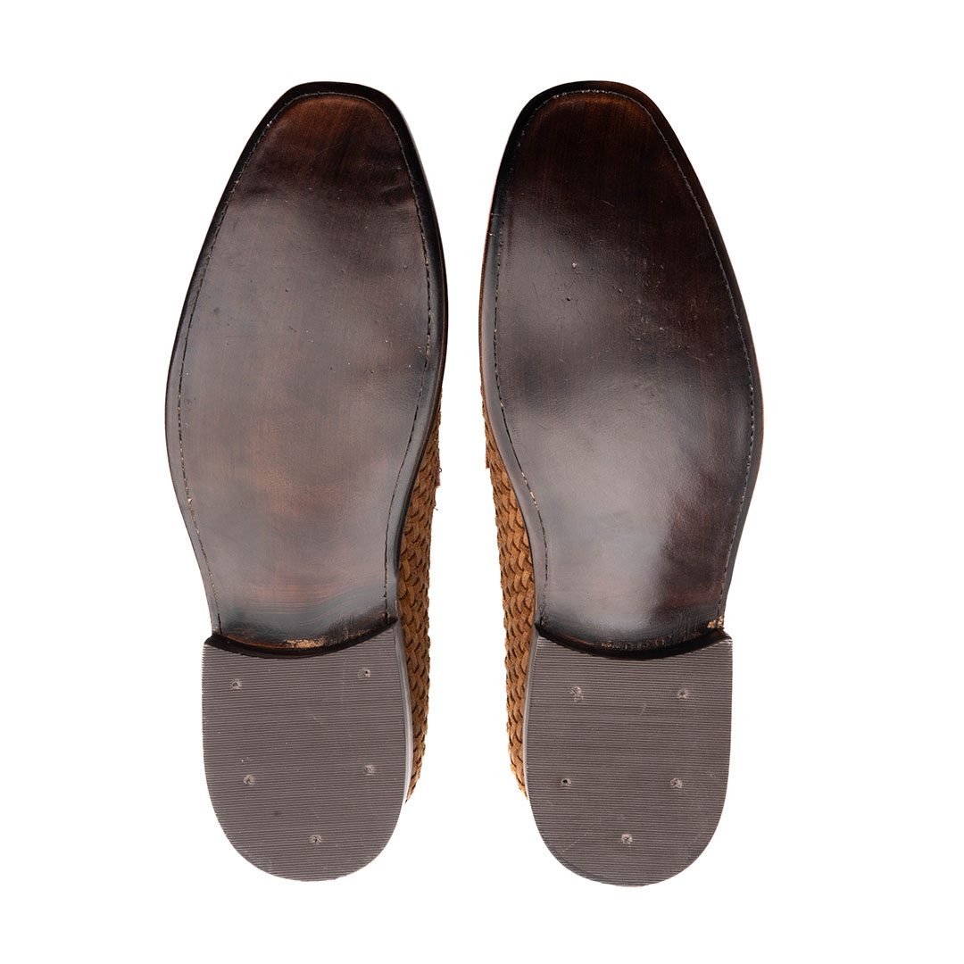 Zapato Loafer en piel tipo petatillo gamuza cafe | AC105 - Imagen 7