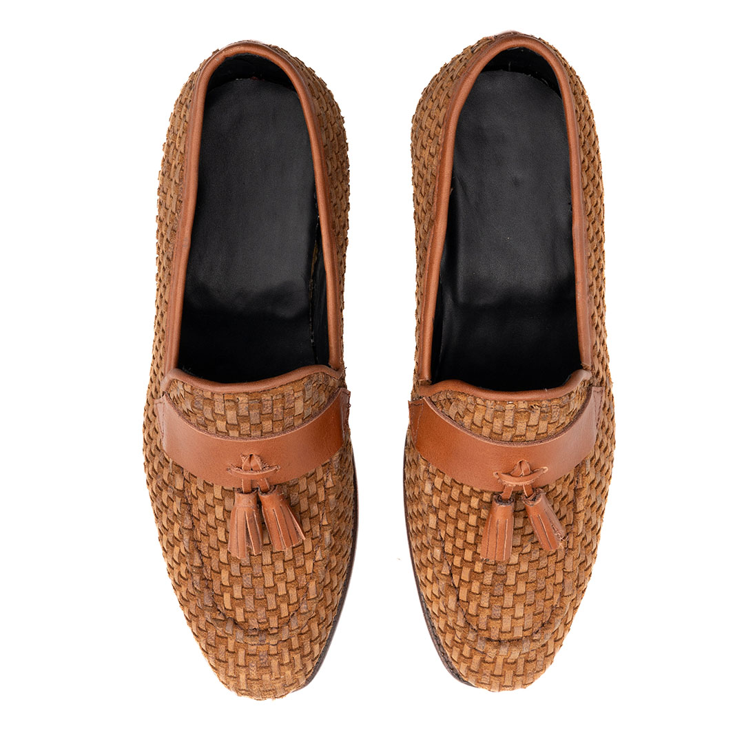 Zapato Loafer en piel tipo petatillo gamuza cafe | AC105 - Imagen 6