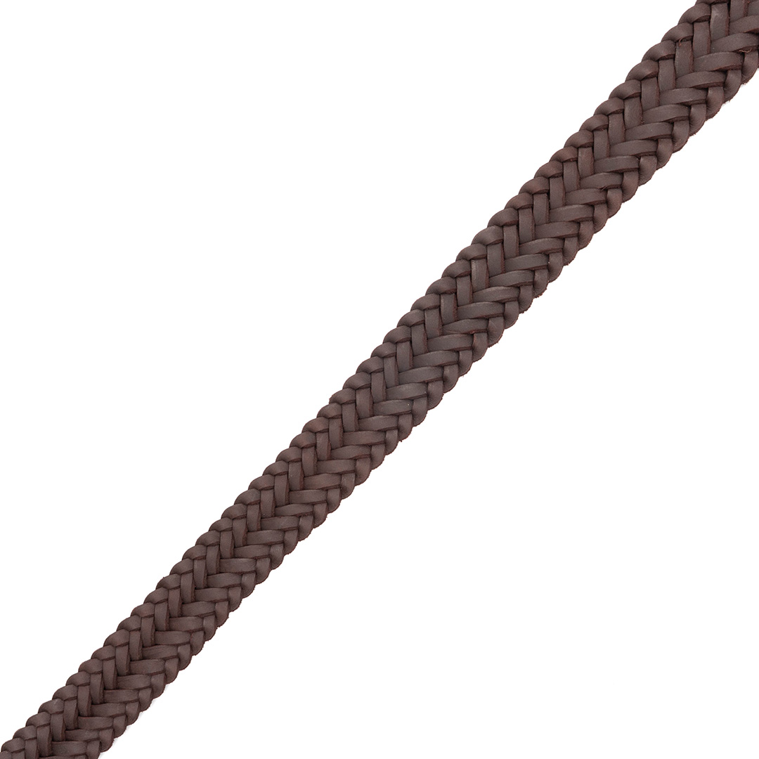 Cinturon trenzado en piel nobuck marron | CT020 - Imagen 5