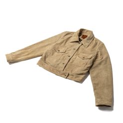 Alternative view of Chaqueta de dama en piel gamiza color arena | SC012