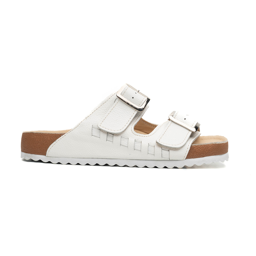 Sandalia Maya en piel blanca floter | SH026