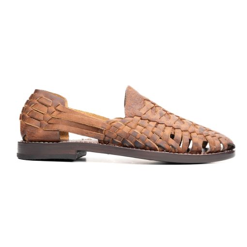 Huarache IZAMAL en piel padock color café | AC106