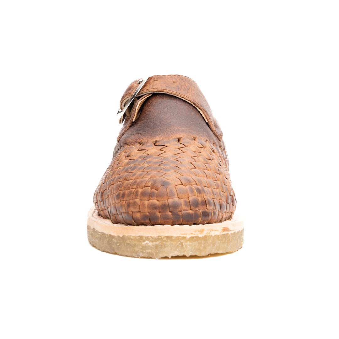 Huarache Mestizo en piel padock color café | MZ100 - Imagen 4