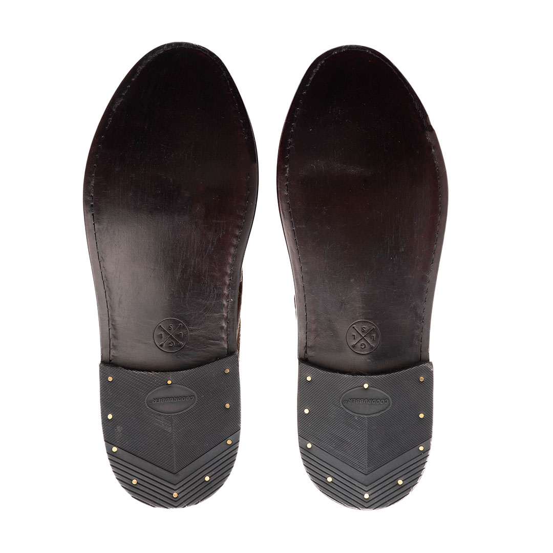 Huarache Mestizo en piel padock color café | MZ101 - Imagen 5