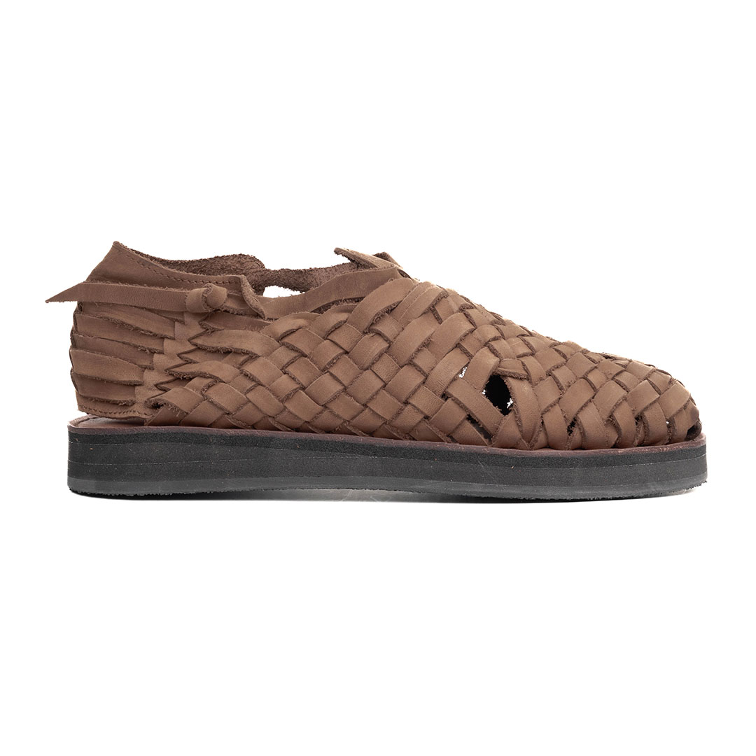 Huarache Tamayo hecho en piel napa chocolate | TM002