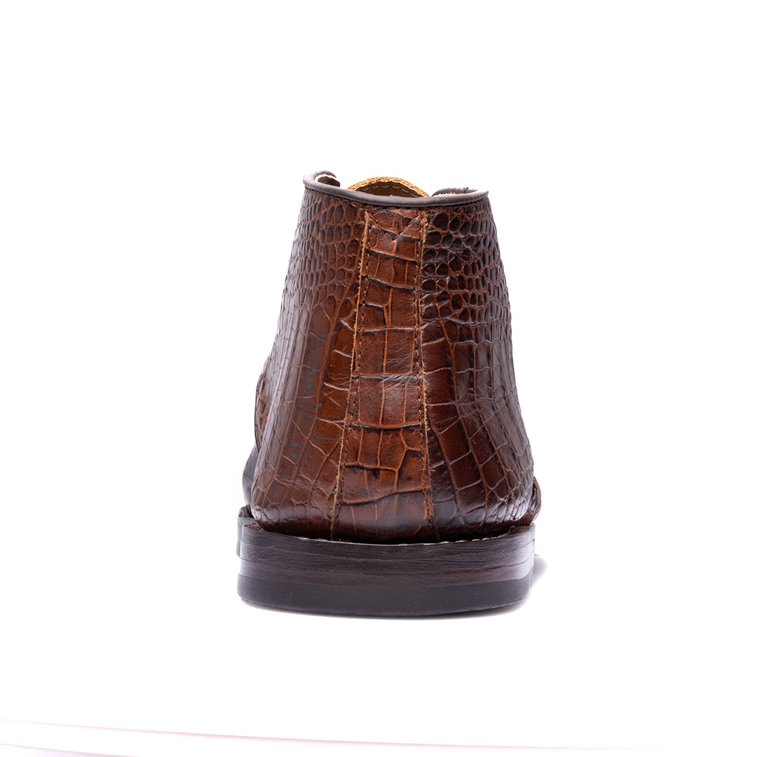 Huarache botin Jalisco en piel grabada coco y suela en cuero | AC107 - Imagen 5